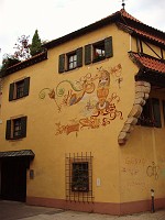  An interesting mural on a very non-German-style house.